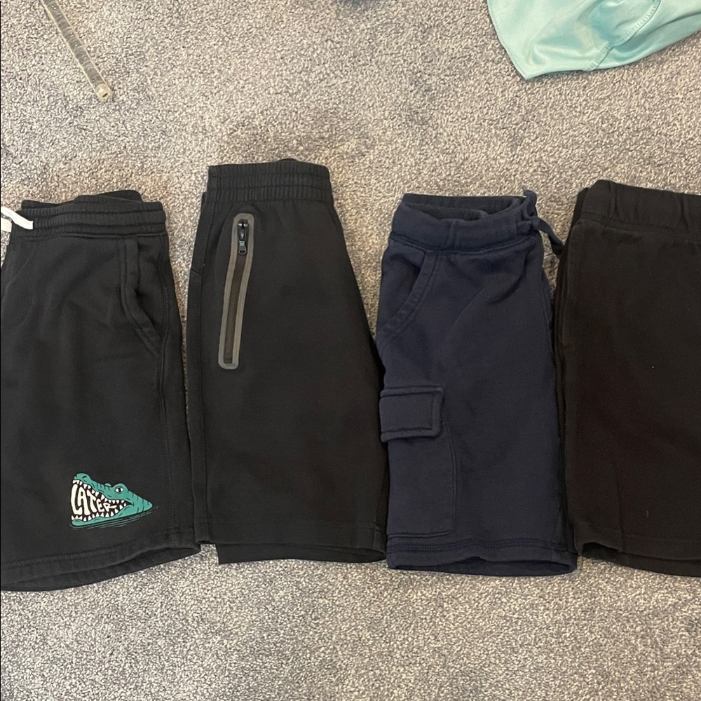 Kids Black and Navy Shorts Set